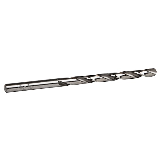 IRWIN 60513 metal drill bit, silver finish, side angle on white background.