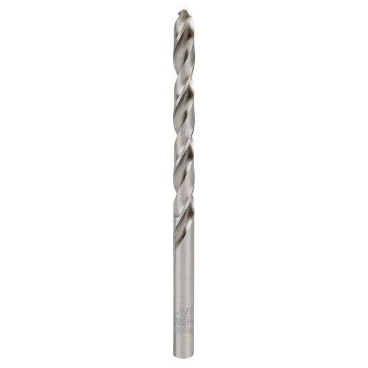 IRWIN 60516 silver metal twist drill bit, front angle on white background.
