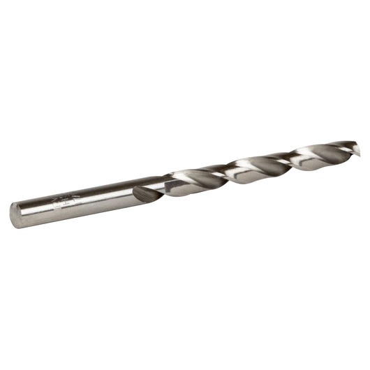 IRWIN metal drill bit SKU 60517, silver color, side angle, photography on white background.