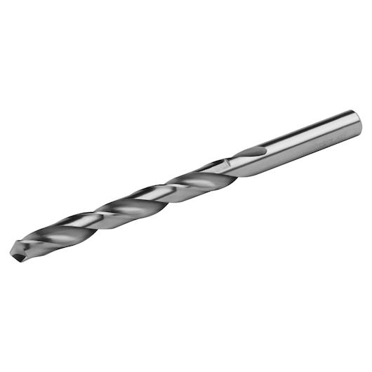 IRWIN metal drill bit SKU 60523, silver, side angle on white background.