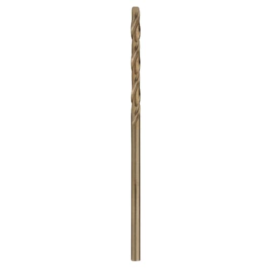 IRWIN 63105ZR metal twist drill bit, bronze color, straight-on angle, white background.