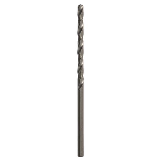 IRWIN 63107 metal twist drill bit, straight angle, silver finish, product on white background.
