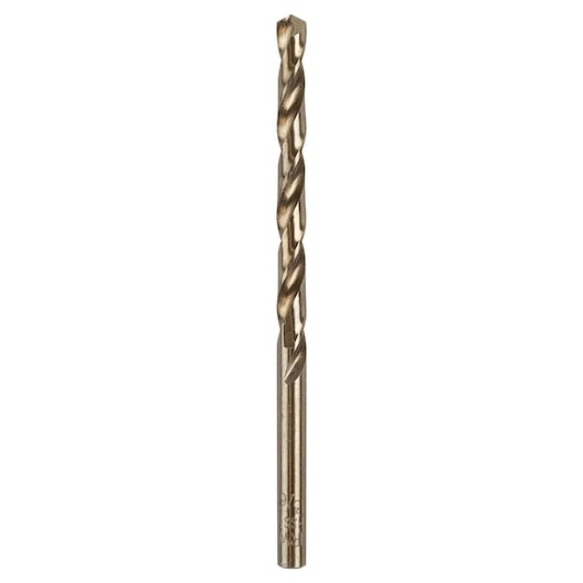 IRWIN 63113ZR metal drill bit, bronze finish, straight view on white background.
