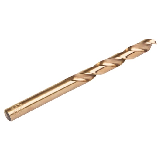 IRWIN 63125 gold-tone twist drill bit side view on white background.