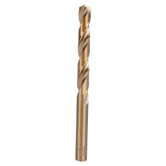 IRWIN 63127 gold finish twist drill bit, product view on white background.