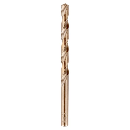 IRWIN 63507 metal drill bit with gold finish, photographed from front on white background.