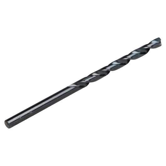 IRWIN 63509 black oxide drill bit side view on white background.