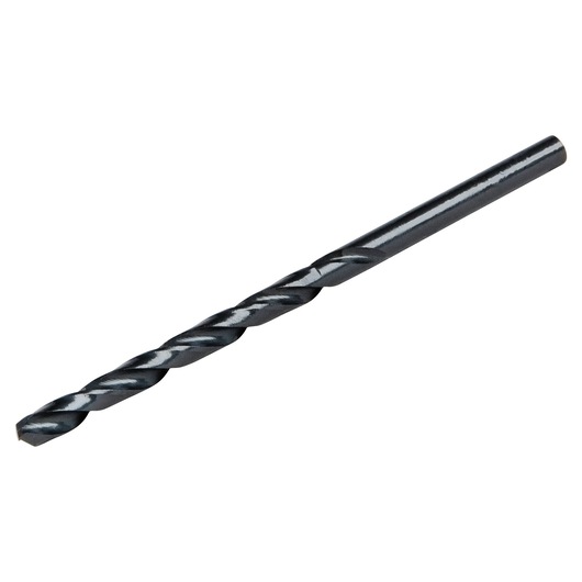IRWIN 63510 black twist drill bit, side view, on white background.