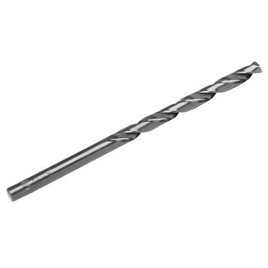 IRWIN metal twist drill bit, straight shank, silver color, side view, SKU 63511.