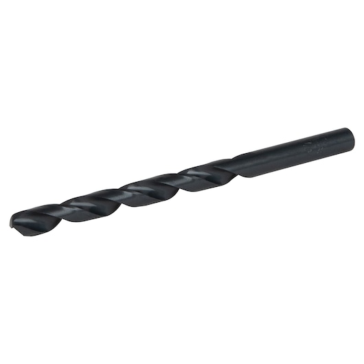IRWIN 63517 black metal twist drill bit, angled view on white background.