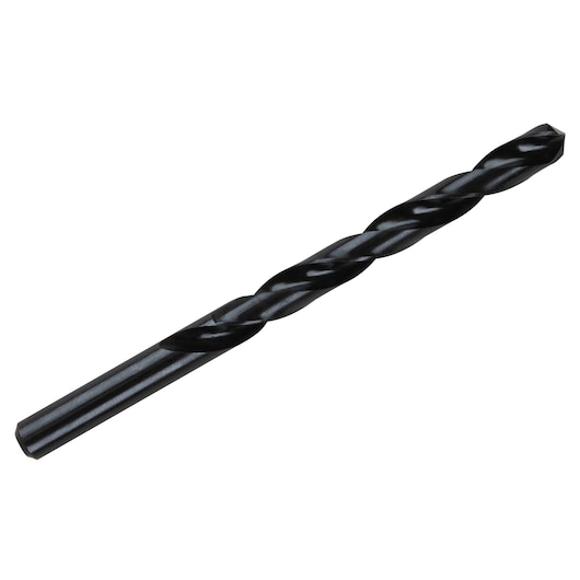 IRWIN drill bit SKU 63521ZR, black twist design, side angle on white background.