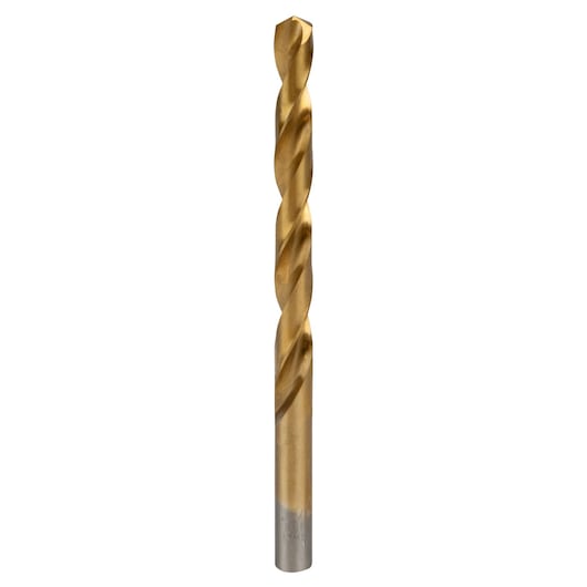 IRWIN 63922 gold-tone metal drill bit, straight angle, isolated on white background.