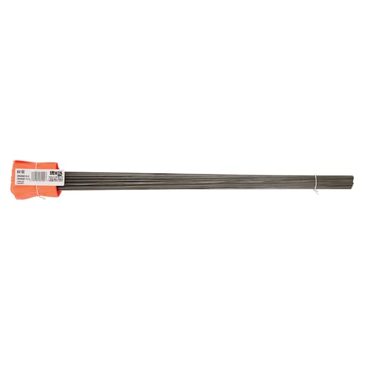IRWIN marking chalk rods bundle 64100, long metal rods with orange tag, photography, side angle on white background.