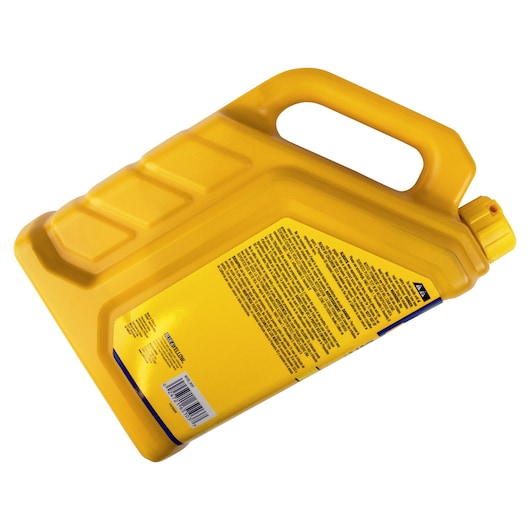 IRWIN 65103 yellow plastic container, angled view, with handle and detailed label on white background.