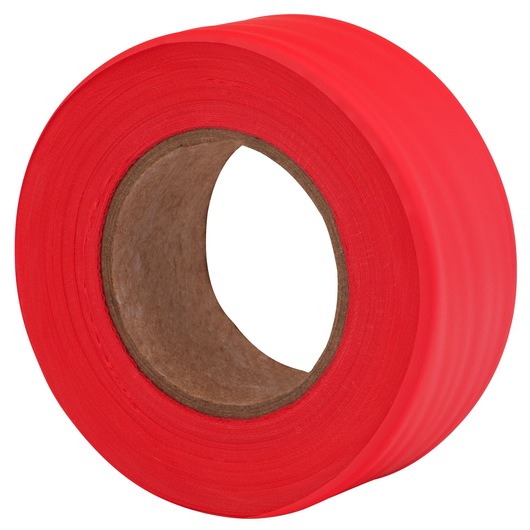 IRWIN red vinyl tape roll, SKU 65601, photographed at front angle on white background