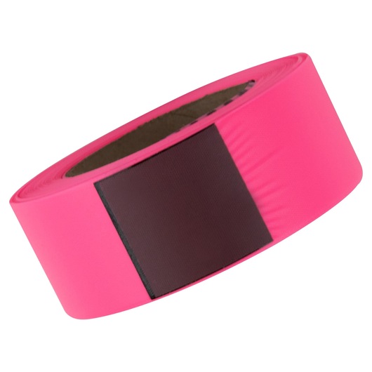 Photo of IRWIN 65603 pink marking tape roll, angled on white background, vivid pink color, durable material.