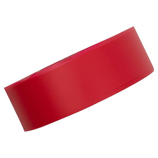 Photo of IRWIN 65901 red adhesive tape roll, angled view on white background.