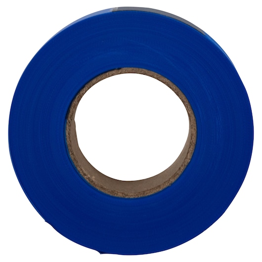IRWIN 65903 blue masking tape roll, photographed from above on white background.