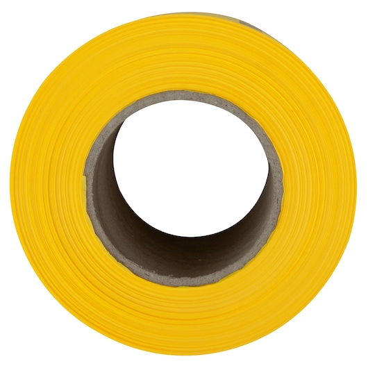 IRWIN 66231 yellow tape roll viewed from above on a white background.