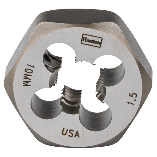 IRWIN Hanson steel hex die, 10MM size, SKU 6640, front angle on white background.