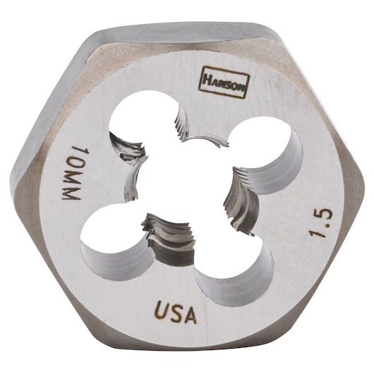 IRWIN steel hex die, Hanson branding visible, SKU 6640, close-up on white background