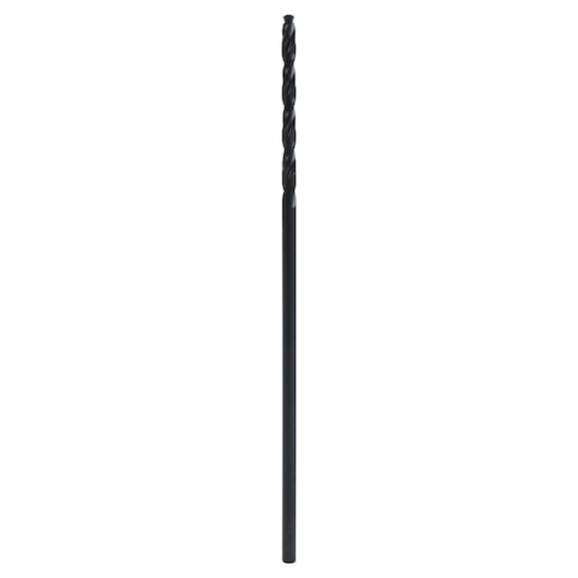 IRWIN 66710 black twist drill bit, straight-on angle, metal drill accessory.