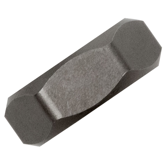 IRWIN 6702 hexagonal steel punch, close-up on white background, showing beveled edges.