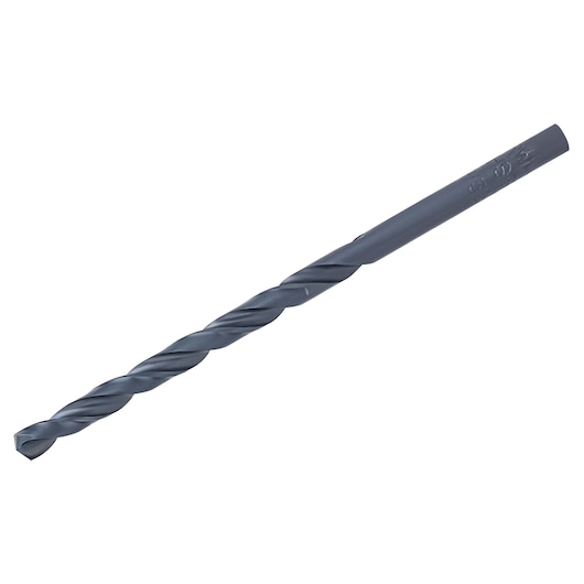 IRWIN 67510 steel twist drill bit, side angle on white background.