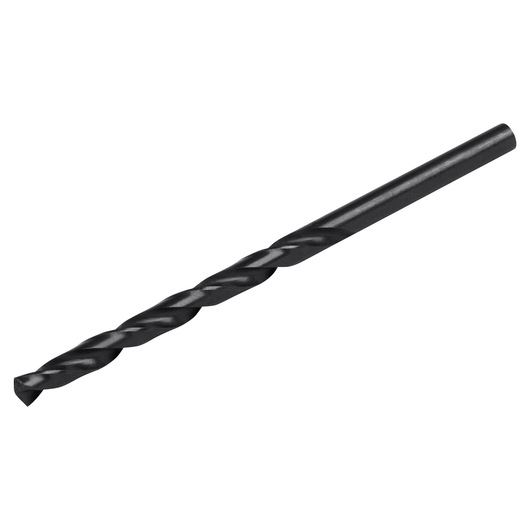 IRWIN SKU 67511 black twist drill bit, side view, on white background.