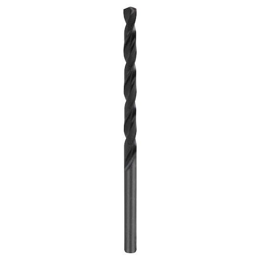 IRWIN 67511 black metal twist drill bit, front angle, white background.