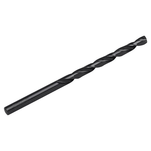IRWIN 67511 black metal drill bit, side angle product photo on white background.
