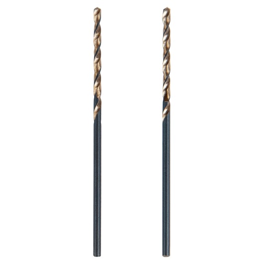 IRWIN 73304 drill bit set, two metal twist drill bits, front angle on white background.
