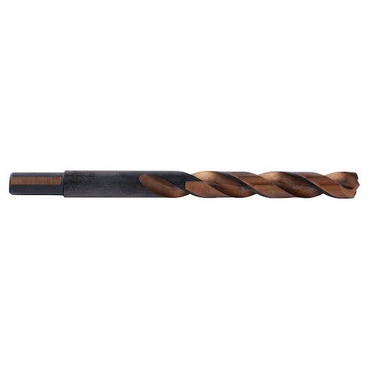 IRWIN drill bit SKU 73628ZR with bronze and black finish, side view on white background.