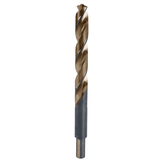 IRWIN 73632 drill bit, straight angle, gold and black finish, spiral flute design on white background.