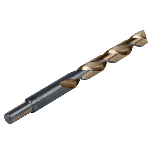 IRWIN 73632 cobalt drill bit, metal twist design, side view on white background.