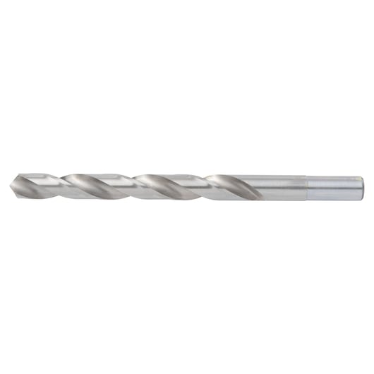 IRWIN 73825 metal twist drill bit, silver finish, side view on white background.