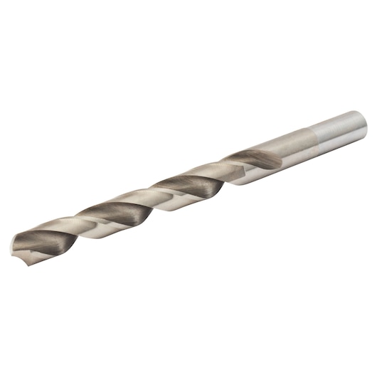 Photo of IRWIN metal drill bit, SKU 73825, side angle on white background.
