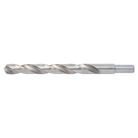 IRWIN metal twist drill bit, silver finish, side angle, SKU 73830, power tool accessory.