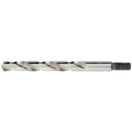 IRWIN 73832ZR metal drill bit, silver color, straight angle, white background.