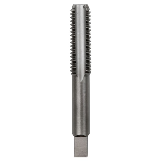 IRWIN 80242 metal threading tap with straight flutes, silver finish, shown vertically on white background.