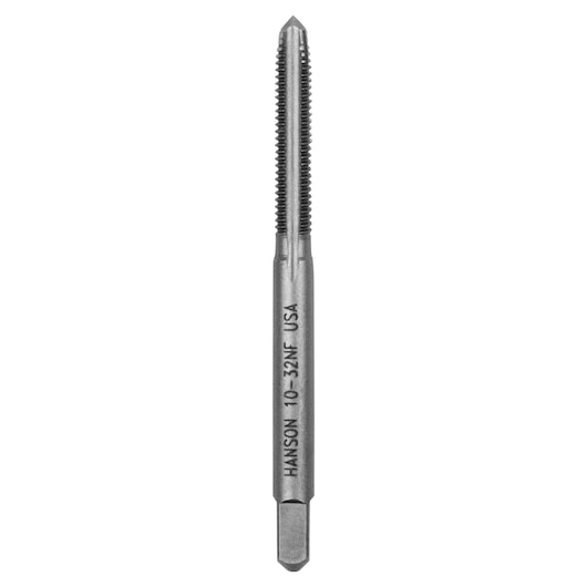 IRWIN 8031 metal tap with straight flutes and engraved markings, shown vertically on white background.
