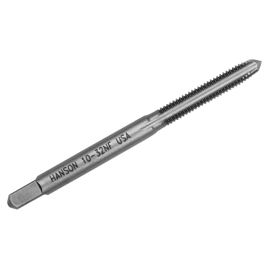 IRWIN 8031 metal threading tap with engraved markings, straight flute, shown at an angle on white background.