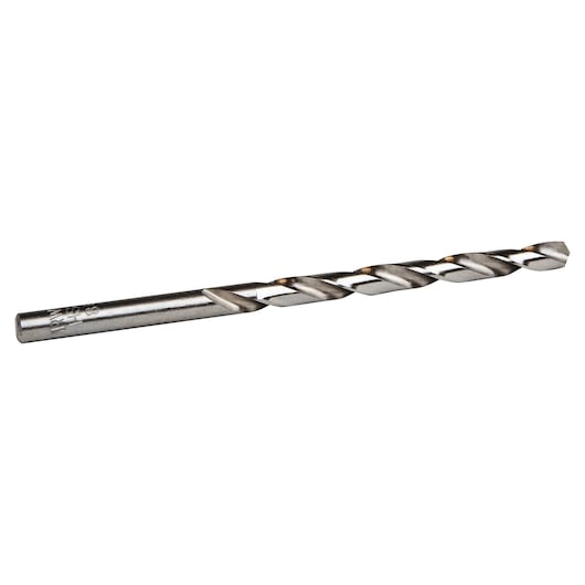 IRWIN drill bit SKU 81108, silver metal, spiral design, side angle, on white background.