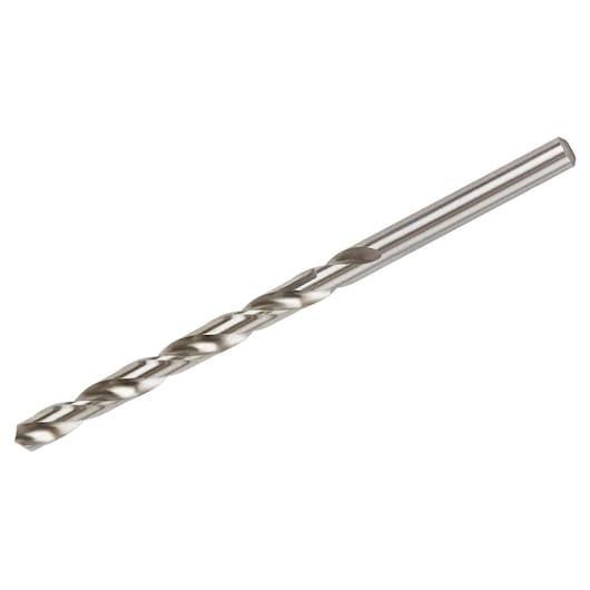 Photo of IRWIN metal twist drill bit, silver color, angled on white background, SKU 81111, drill accessory.