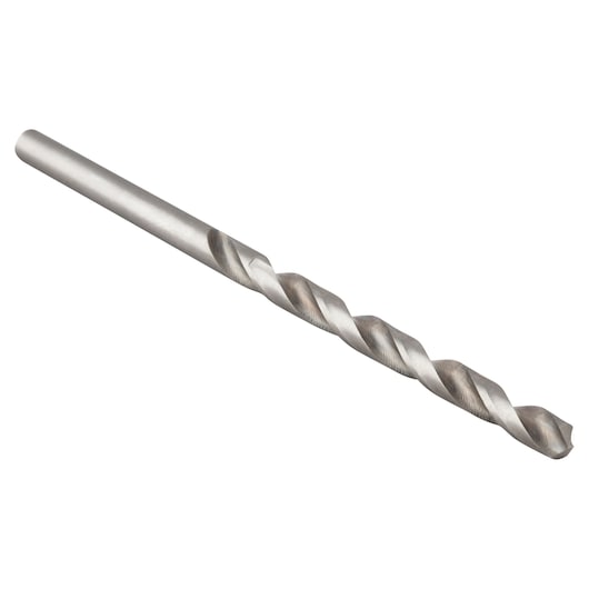 IRWIN 81122ZR metal drill bit, silver, photographed on white background, angled view.