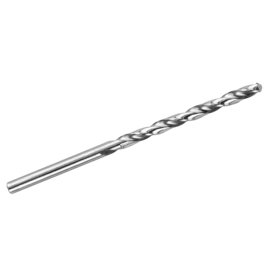 IRWIN drill bit SKU 81123ZR, silver metal, straight shank, spiral flute, side angle, on white background.