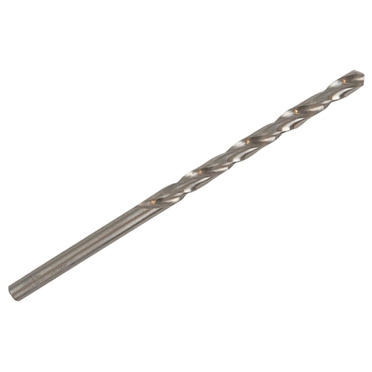 IRWIN 81124ZR metal twist drill bit, side angle, silver finish on white background.