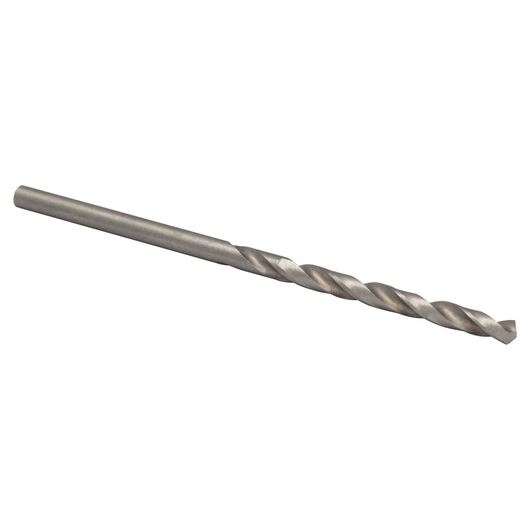 IRWIN 81135 metal drill bit, silver, side angle on white background.