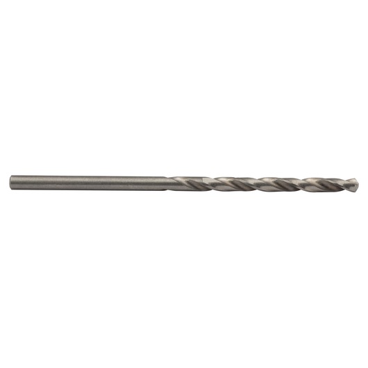 Photo of IRWIN 81135 metal twist drill bit, straight shank, silver finish, side view on white background.
