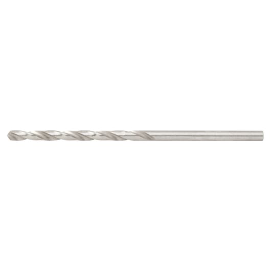 IRWIN drill bit SKU 81137, silver, straight shank, side view on white background.